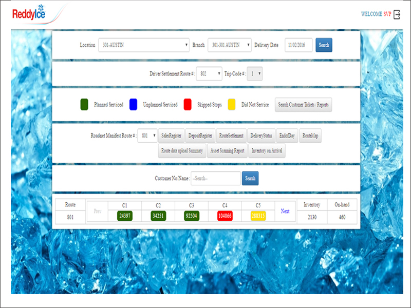 REDDY ICE DSD DASHBOARD